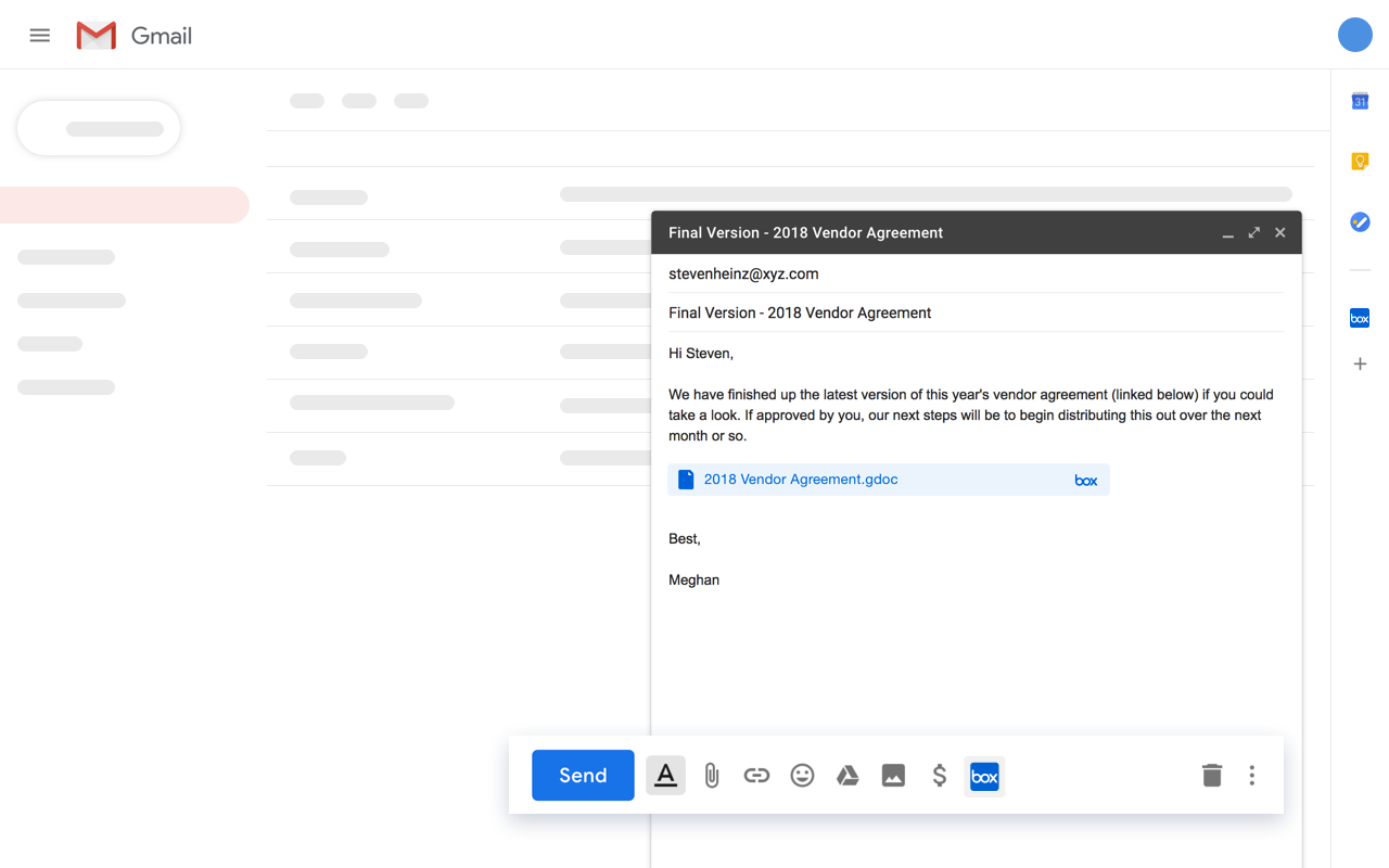 GMail Compose Message Integration