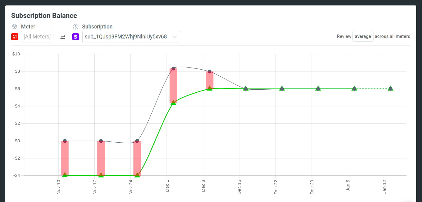 Subscription Balance Report for Company