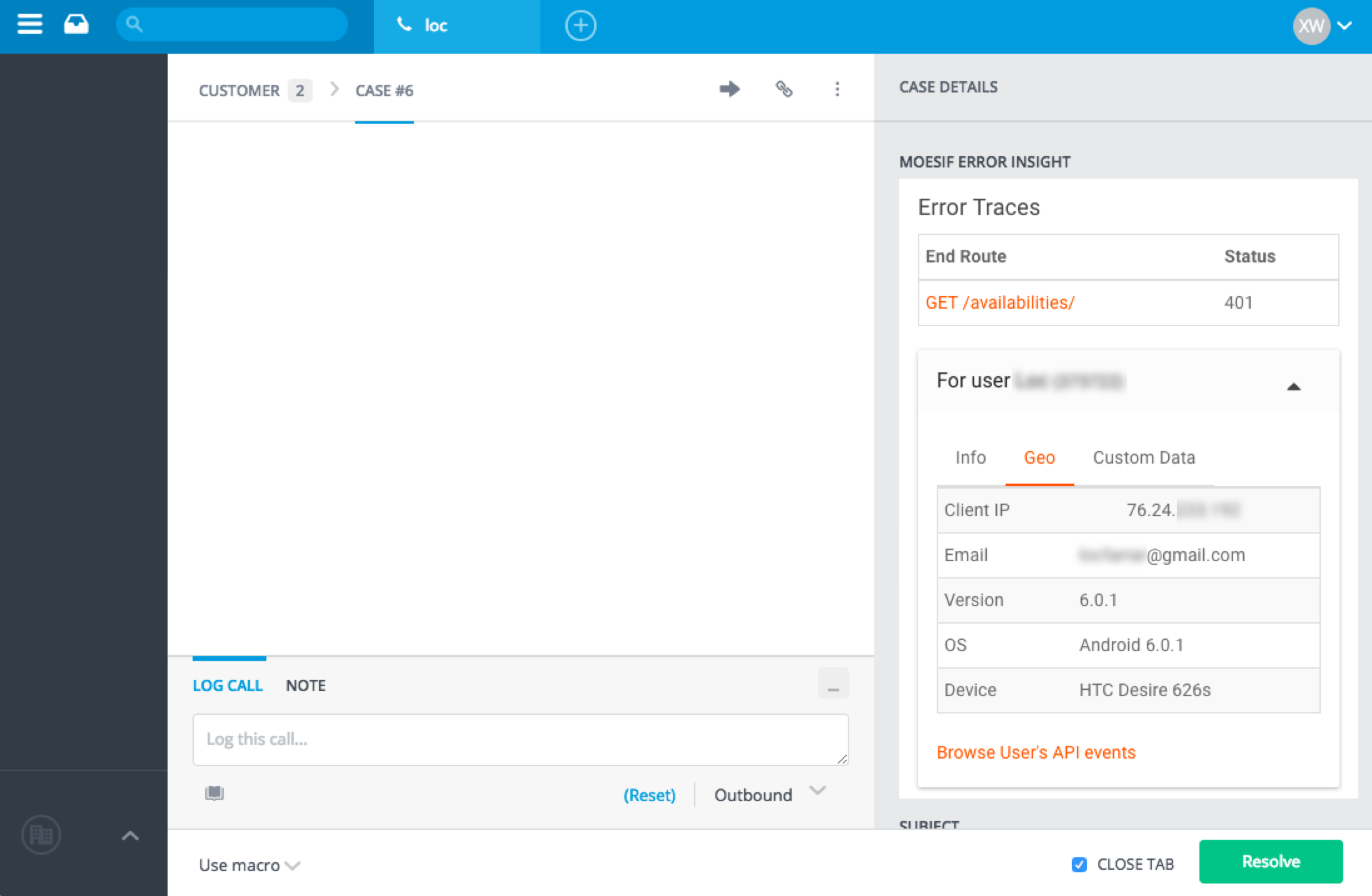 Desk.com technical support case