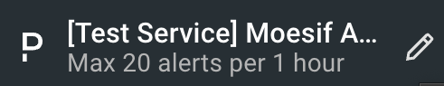 PagerDuty Moesif test channel