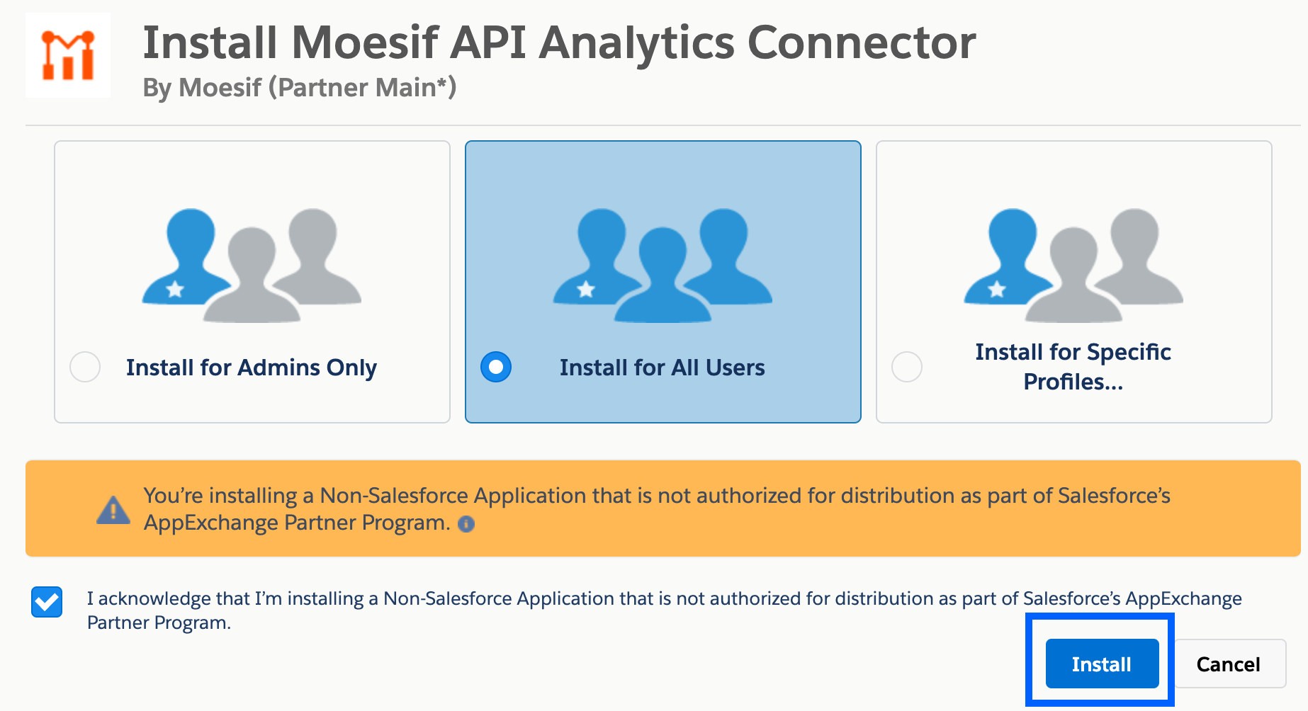Connect Moesif to SalesForce