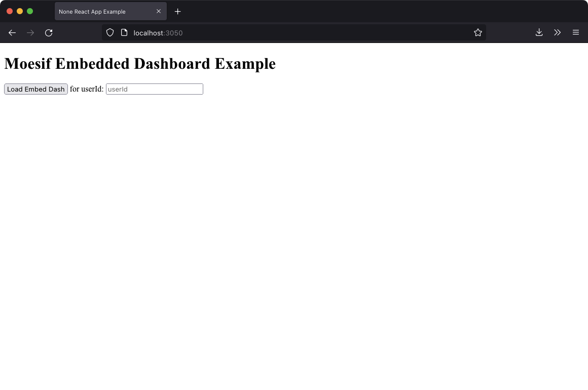 ui without any embedded template loaded
