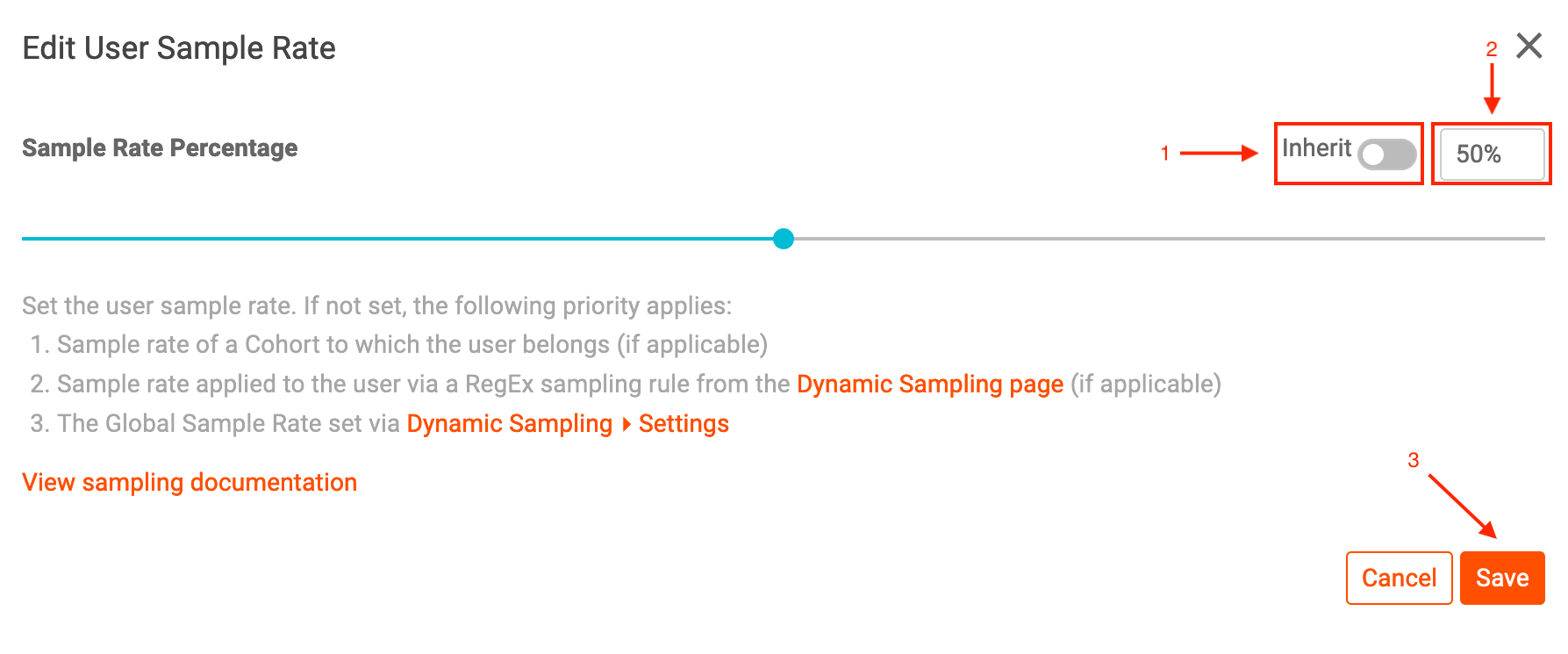Set User Sample Rate