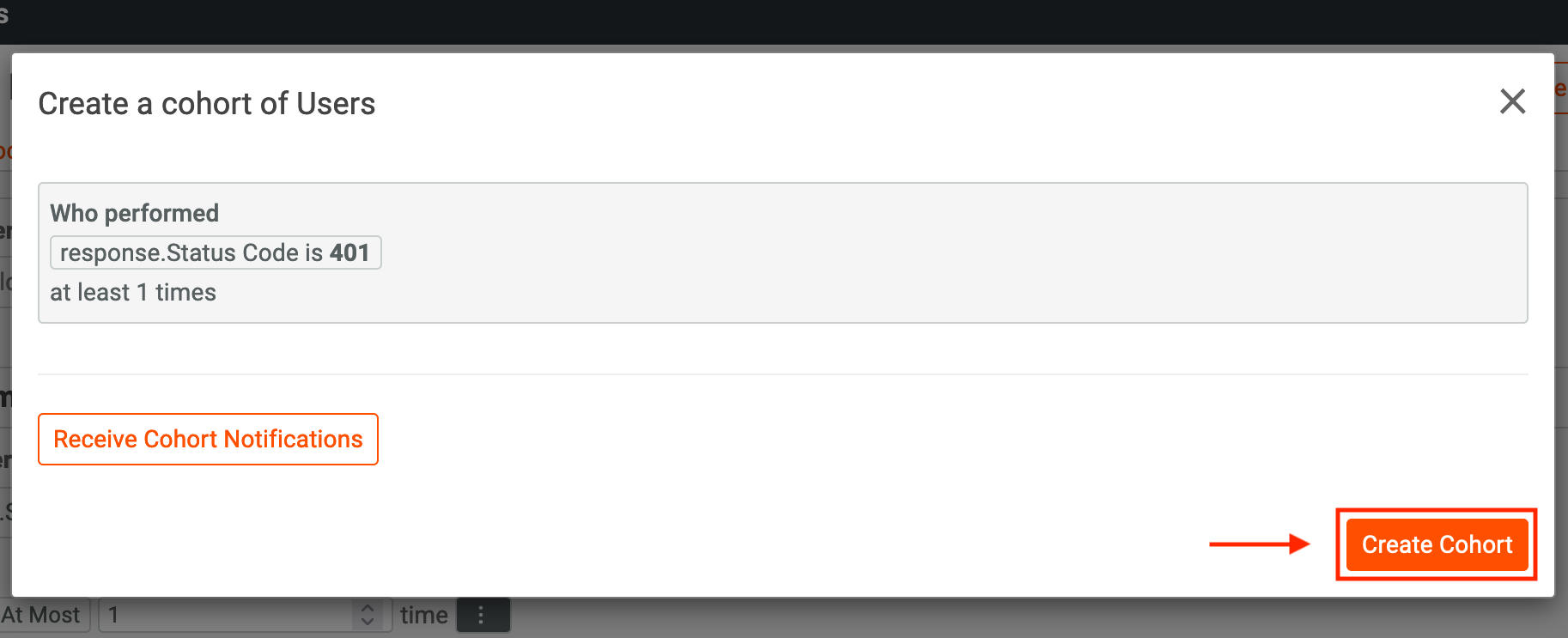 Criteria confirmation