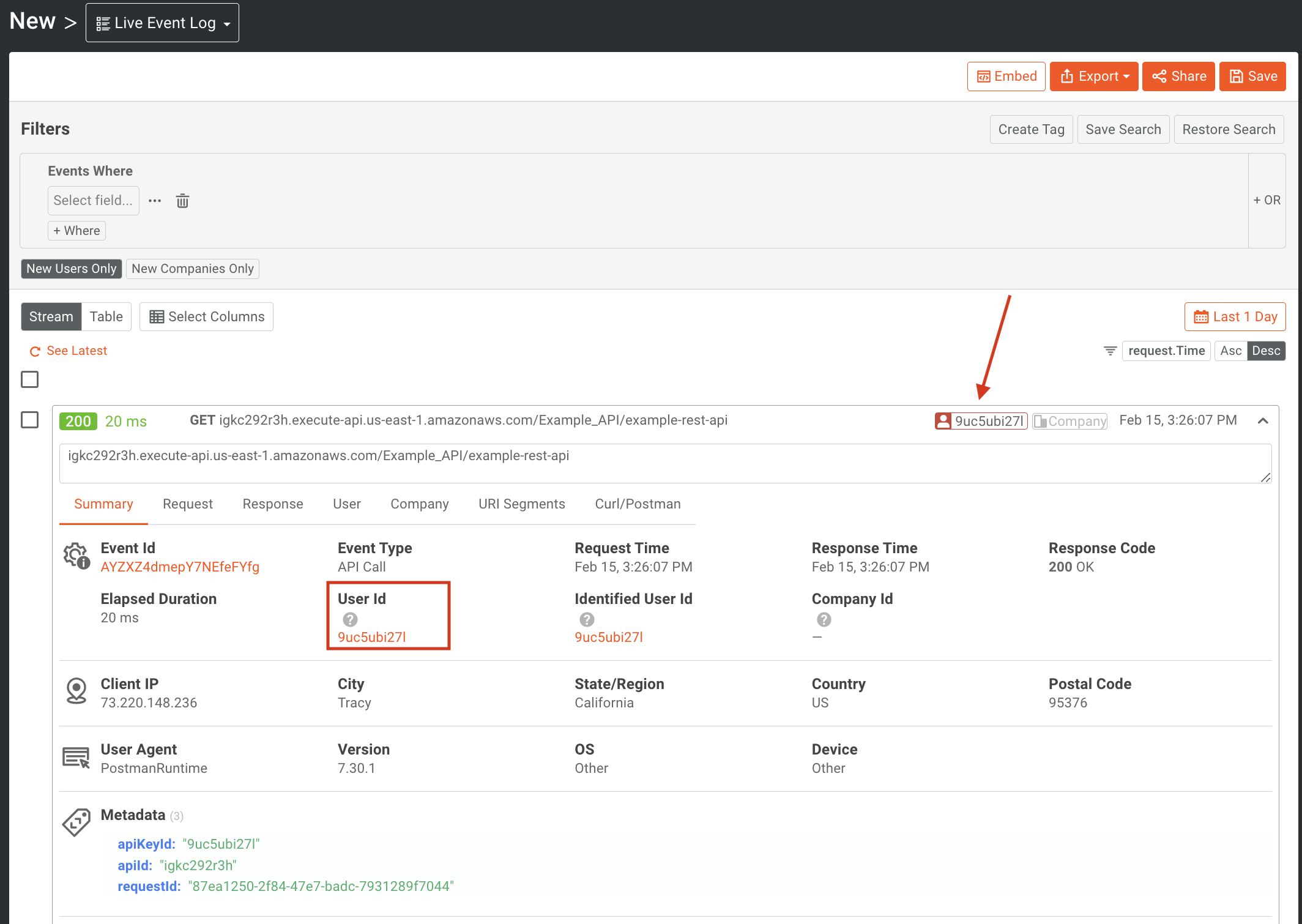 Tracking API Calls with AWS Gateway | Moesif Docs