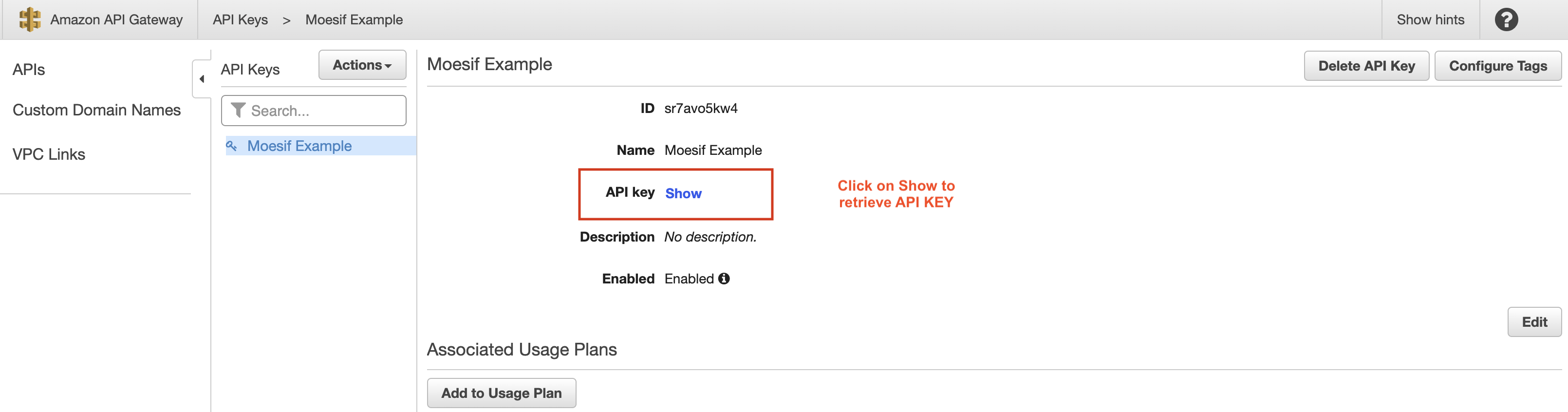 Tracking API Calls with AWS Gateway | Moesif Docs